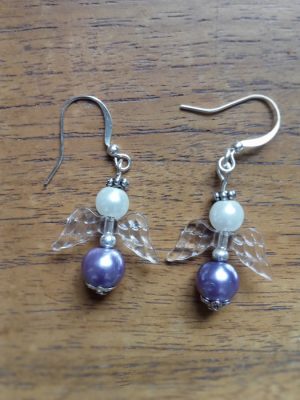 Angel necklace and earrings set